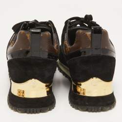 Louis Vuitton Brown Monogram Canvas and  Mesh Run Away Sneakers Size 37