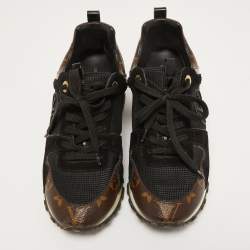 Louis Vuitton Brown Monogram Canvas and  Mesh Run Away Sneakers Size 37