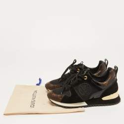 Louis Vuitton Brown Monogram Canvas and  Mesh Run Away Sneakers Size 37