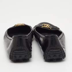 Pre Owned Louis Vuitton Black Patent Leather Oxford Ballet Flats Size 41