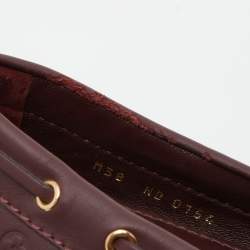Pre Owned Louis Vuitton Aube Monogram Empreinte Leather Gloria Flat Loafers Size 38