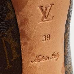 Pre Owned Louis Vuitton Brown Monogram Canvas Ritual Fetish Pumps Size 39