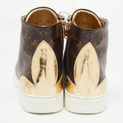 Louis Vuitton Brown Monogram Canvas and Leather Stellar Sneakers Size 39