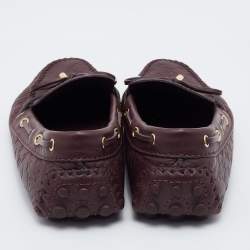 مملوكة مسبقًا Louis Vuitton Aube Monogram Empreinte Leather Gloria Flat Loafers Size 38