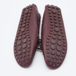 مملوكة مسبقًا Louis Vuitton Aube Monogram Empreinte Leather Gloria Flat Loafers Size 38