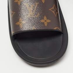 Louis Vuitton Brown Monogram Canvas Waterfront Slides Size 36