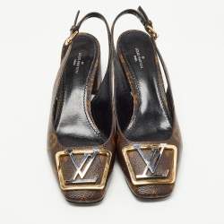 Louis Vuitton Brown Monogram Canvas Madeleine  Pumps Size 37.5