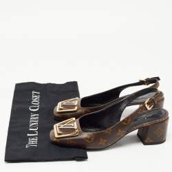 Louis Vuitton Brown Monogram Canvas Madeleine  Pumps Size 37.5
