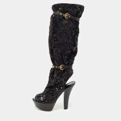 Louis Vuitton Sparkle High Boot BLACK. Size 37.0