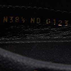Louis Vuitton Black Monogram Empreinte Leather Gloria Loafers Size 38.5