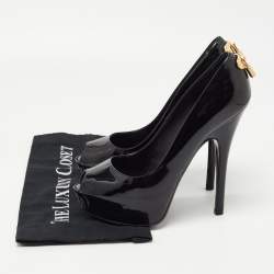مملوكة مسبقًا Louis Vuitton Black Patent Leather Oh Really! Platform Peep Toe Pumps Size 39.5