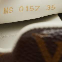 Louis Vuitton Brown Monogram Canvas Low Top Sneakers Size 35