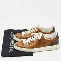 Louis Vuitton Brown Monogram Canvas Low Top Sneakers Size 35