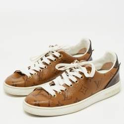Louis Vuitton Brown Monogram Canvas Low Top Sneakers Size 35