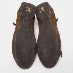 Louis Vuitton Brown Monogram Canvas And Suede Leather Energie Low Top Sneakers Size 39