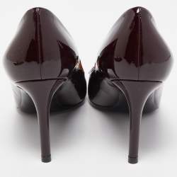 Pre Owned Louis Vuitton Burgundy Patent Leather Fiance Pumps Size 35