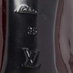 Pre Owned Louis Vuitton Burgundy Patent Leather Fiance Pumps Size 35