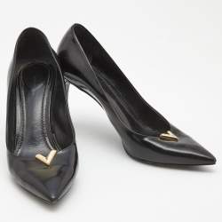 Pre Owned Louis Vuitton Black Leather Heartbreaker Pumps Size 39