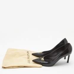 Pre Owned Louis Vuitton Black Leather Heartbreaker Pumps Size 39