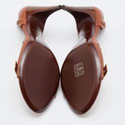 Louis Vuitton Brown Leather Open Toe Sandals Size 41