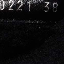 Louis Vuitton Black/White Shearing Fur Slide Flats Size 38