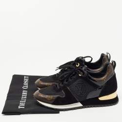 Louis Vuitton Brown/Black Monogram Canvas and Mesh RunAway Sneakers Size 39.5