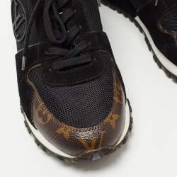 Louis Vuitton Brown/Black Monogram Canvas and Mesh RunAway Sneakers Size 39.5