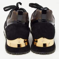 Louis Vuitton Brown/Black Monogram Canvas and Mesh RunAway Sneakers Size 39.5