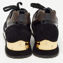Louis Vuitton Brown/Black Monogram Canvas and Mesh RunAway Sneakers Size 39.5
