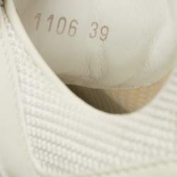 Louis Vuitton White/Grey Leather and Mesh RunAway Sneakers Size 39
