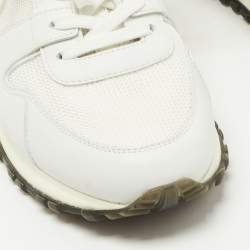 Louis Vuitton White/Grey Leather and Mesh RunAway Sneakers Size 39