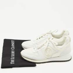 Louis Vuitton White/Grey Leather and Mesh RunAway Sneakers Size 39