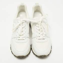 Louis Vuitton White/Grey Leather and Mesh RunAway Sneakers Size 39