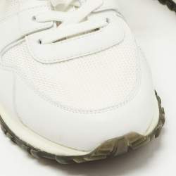 Louis Vuitton White/Grey Leather and Mesh RunAway Sneakers Size 39