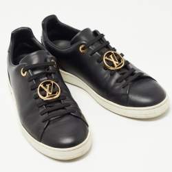 Louis Vuitton Black Leather Frontrow  Sneakers Size 38