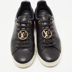 Louis Vuitton Black Leather Frontrow  Sneakers Size 38