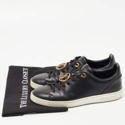 Louis Vuitton Black Leather Frontrow  Sneakers Size 38