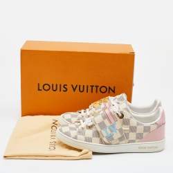 Louis Vuitton Grey/Pink Damier Azur Summer Trunks  Sneakers Size 36.5