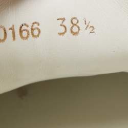 Louis Vuitton White Croc Embossed Leather Frontrow Sneakers Size 38.5