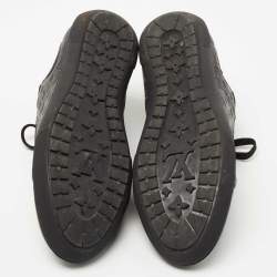 Louis Vuitton Black Monogram Embossed Leather Toucan Sneakers Size 39.5
