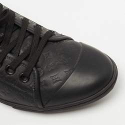 Louis Vuitton Black Monogram Embossed Leather Toucan Sneakers Size 39.5