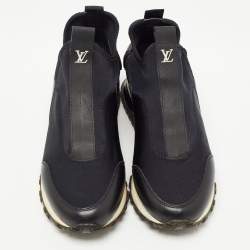 Louis Vuitton Black Neoprene and Leather Run Away Sneakers Size 35