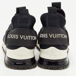 Louis Vuitton Black Neoprene and Leather Run Away Sneakers Size 35