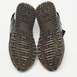 Louis Vuitton Black Neoprene and Leather Run Away Sneakers Size 35
