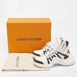Louis Vuitton White Mesh and Leather Archlight Sneakers Size 41