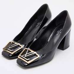 Louis Vuitton Black Patent Leather Madeleine Square Toe Pumps Size 39 Louis  Vuitton | The Luxury Closet