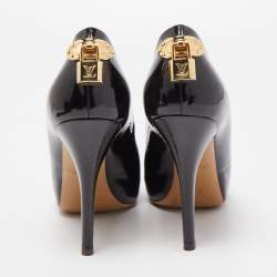 مملوكة مسبقًا Louis Vuitton Dark Burgundy Patent Leather Oh Really! Peep Toe Pumps Size 36