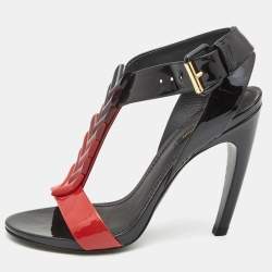 Cloth sandals Louis Vuitton Black size 38 EU in Cloth - 33564478