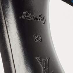 Louis Vuitton Black Canvas and Leather Ankle Strap Sandals Size 39