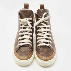 Louis Vuitton Brown Monogram Canvas Stellar High Top Sneakers Size 38